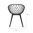 Jamesdar Kurv Plastic and Steel Chair 2 Piece Set in Black