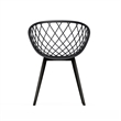 Jamesdar Kurv Plastic and Steel Chair 2 Piece Set in Black