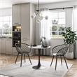 Jamesdar Kurv Plastic and Steel Chair 2 Piece Set in Black