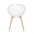 Jamesdar Kurv Steel Chair 2 Piece Set in White & Natural