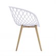 Jamesdar Kurv Steel Chair 2 Piece Set in White & Natural