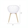 Jamesdar Kurv Steel Chair 2 Piece Set in White & Natural