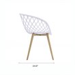 Jamesdar Kurv Steel Chair 2 Piece Set in White & Natural