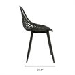 Jamesdar Kurv Plastic and Steel Dining Chair 2 Piece Set in Black