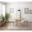 Jamesdar Kurv Steel Dining Chair 2 Piece Set in White & Natural