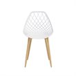 Jamesdar Kurv Steel Dining Chair 2 Piece Set in White & Natural