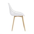 Jamesdar Kurv Steel Dining Chair 2 Piece Set in White & Natural