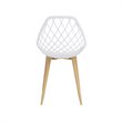 Jamesdar Kurv Steel Dining Chair 2 Piece Set in White & Natural