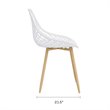 Jamesdar Kurv Steel Dining Chair 2 Piece Set in White & Natural