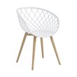 Jamesdar Kurv Steel and Plastic Mini Chair 2 Piece Set in White & Natural
