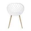 Jamesdar Kurv Steel and Plastic Mini Chair 2 Piece Set in White & Natural