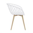Jamesdar Kurv Steel and Plastic Mini Chair 2 Piece Set in White & Natural