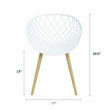 Jamesdar Kurv Steel and Plastic Mini Chair 2 Piece Set in White & Natural