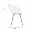 Jamesdar Kurv Steel and Plastic Mini Chair 2 Piece Set in White & Natural