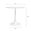 Jamesdar Kurv Steel 3 Piece Cafe Set in White & Natural