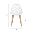 Jamesdar Kurv Steel 3 Piece Cafe Set in White & Natural