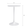 Jamesdar Kurv Steel 3 Piece Counter Height Cafe Set in White & Natural