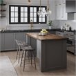 Jamesdar Kurv Steel Counter Stool 2 Piece Set in Warm Gray