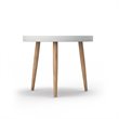 Jamesdar Kurv Plastic and Steel Chat Table in White & Natural