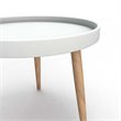 Jamesdar Kurv Plastic and Steel Chat Table in White & Natural
