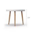 Jamesdar Kurv Plastic and Steel Chat Table in White & Natural