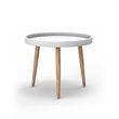 Jamesdar Kurv Plastic and Steel Chat Table in White & Natural