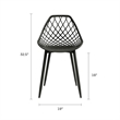 Jamesdar Kurv 3-Piece Bistro Set in Black Indoor/Outdoor