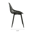 Jamesdar Kurv 3-Piece Bistro Set in Black Indoor/Outdoor