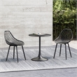 Jamesdar Kurv 3-Piece Bistro Set in Black Indoor/Outdoor