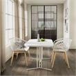 Jamesdar Kurv Bench White and Natural Indoor/Outdoor