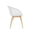 Jamesdar Kurv Bench White and Natural Indoor/Outdoor