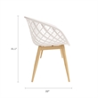 Jamesdar Kurv Bench White and Natural Indoor/Outdoor