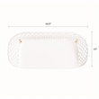 Jamesdar Kurv Bench White and Natural Indoor/Outdoor
