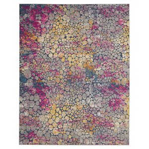 Nourison Passion 79x114&quot Rectangle Contemporary Fabric Area Rug in Yellow