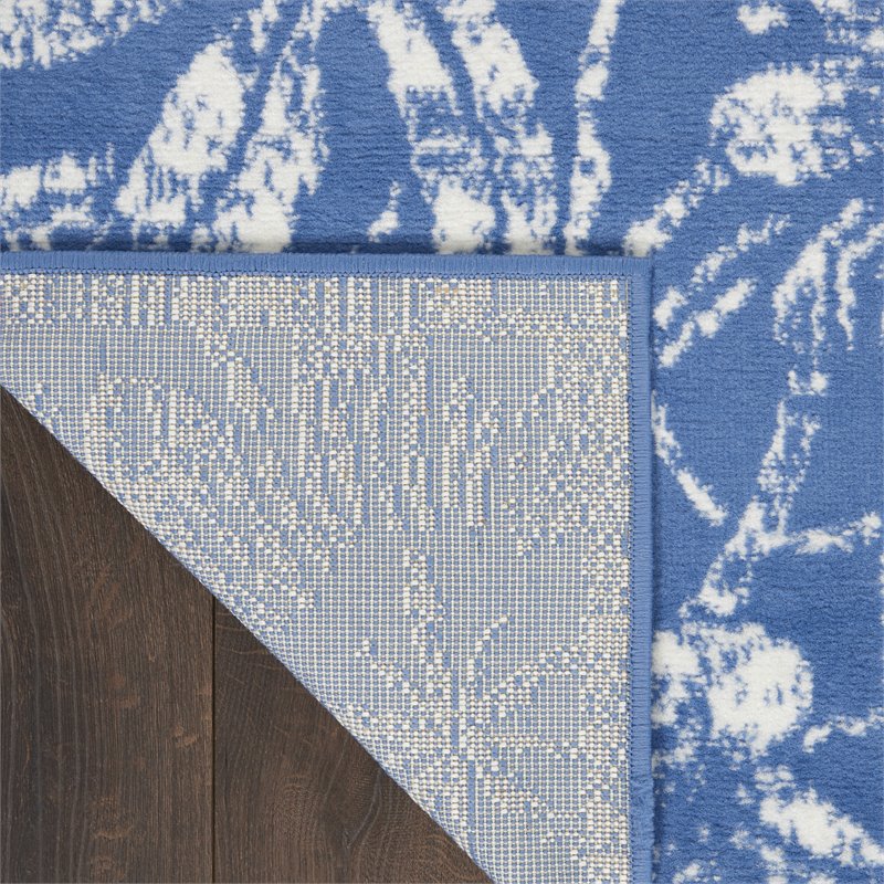Nourison Whimsicle 4' x 6' Blue Fabric Farmhouse Area Rug (4' x 6')