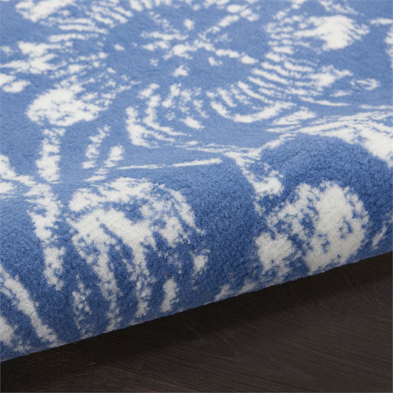 Nourison Whimsicle 4' x 6' Blue Fabric Farmhouse Area Rug (4' x 6')
