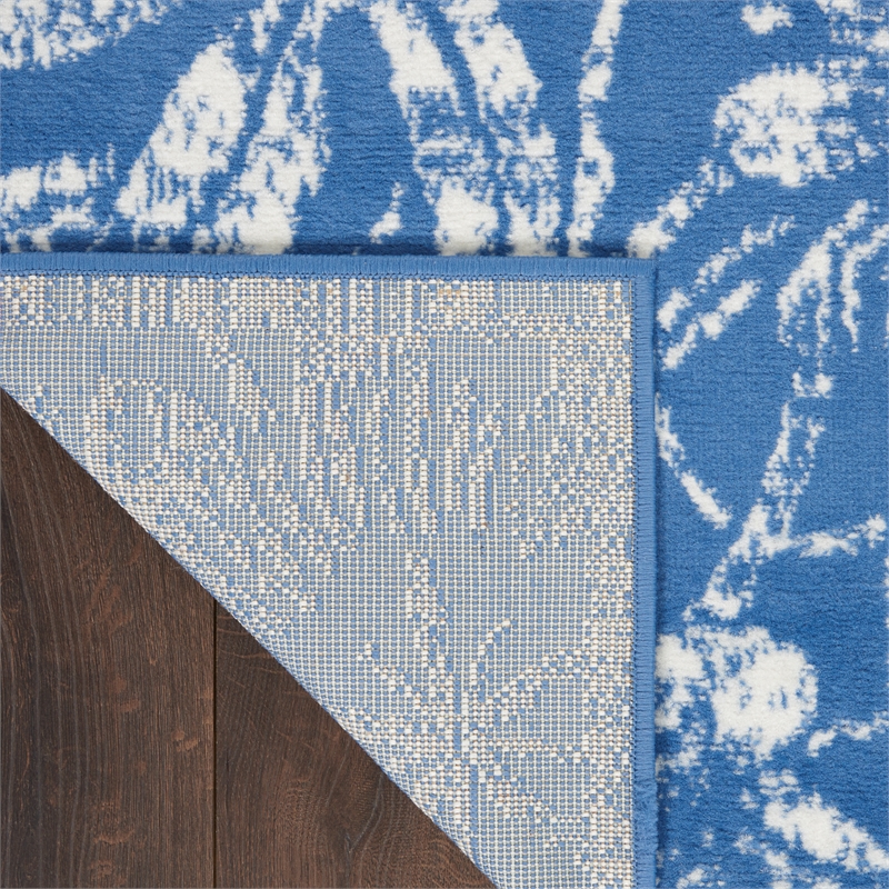 Nourison Whimsicle 8' x 10' Blue Fabric Farmhouse Area Rug (8' x 10')
