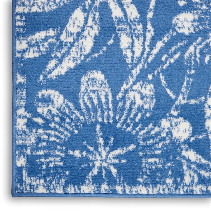 Nourison Whimsicle 8' x 10' Blue Fabric Farmhouse Area Rug (8' x 10')