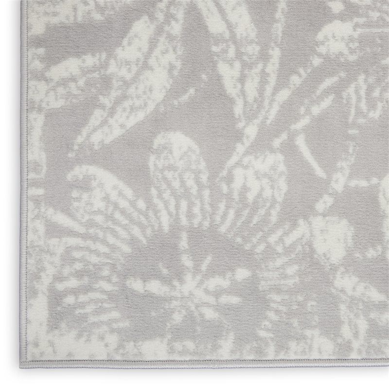 Nourison Whimsicle 5' x 7' Gray Fabric Farmhouse Area Rug (5' x 7')