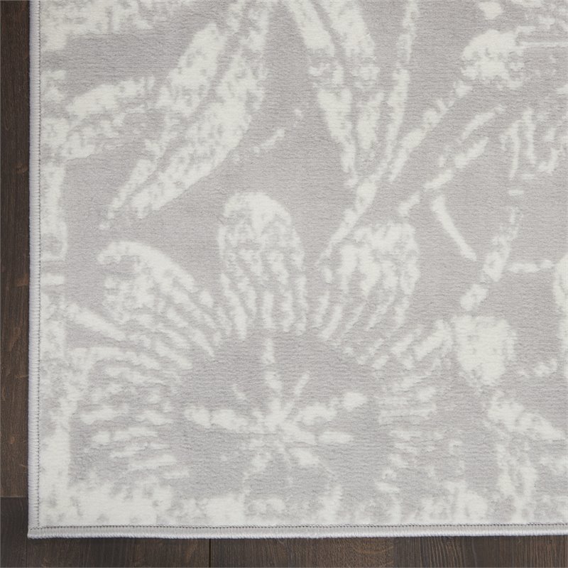 Nourison Whimsicle 5' x 7' Gray Fabric Farmhouse Area Rug (5' x 7')