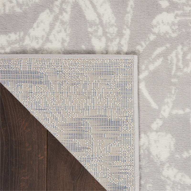 Nourison Whimsicle 6' x 9' Gray Fabric Farmhouse Area Rug (6' x 9')