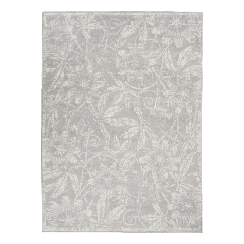 Nourison Whimsicle 6' x 9' Gray Fabric Farmhouse Area Rug (6' x 9')
