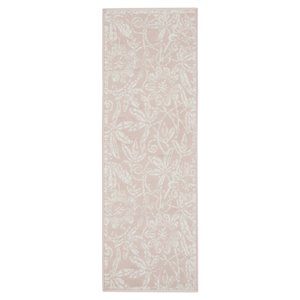 Nourison Whimsicle 6' Runner Pink Fabric Farmhouse Area Rug (6' Runner)