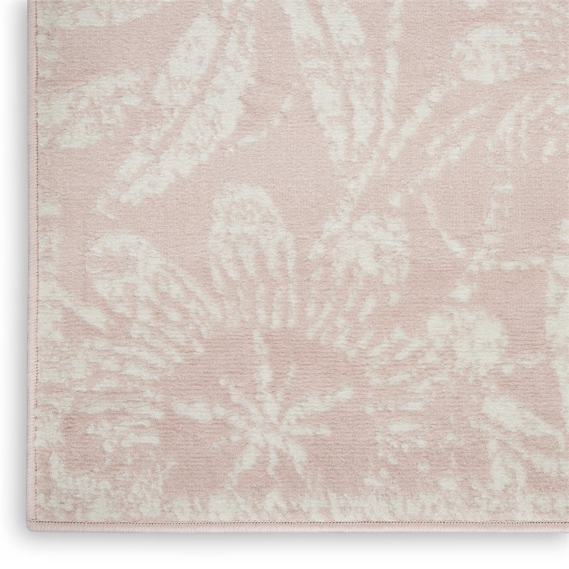 Nourison Whimsicle 5' x 7' Pink Fabric Farmhouse Area Rug (5' x 7')
