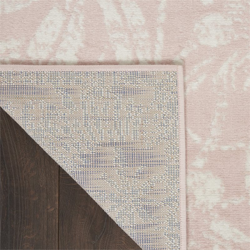 Nourison Whimsicle 5' x 7' Pink Fabric Farmhouse Area Rug (5' x 7')