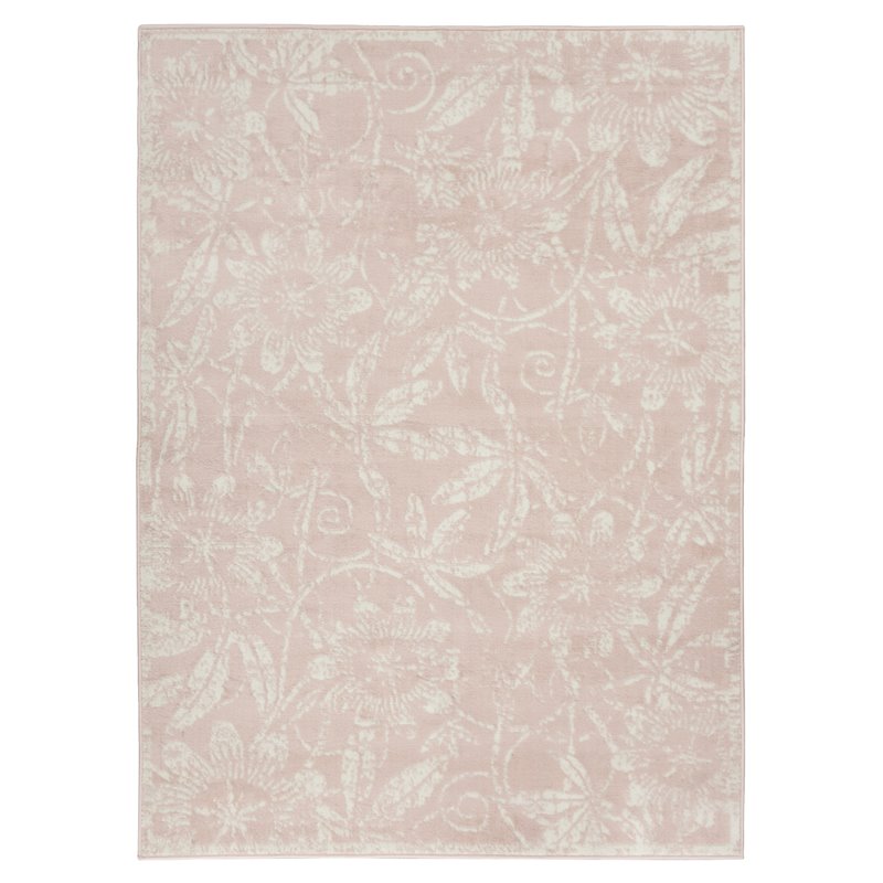 Nourison Whimsicle 5' x 7' Pink Fabric Farmhouse Area Rug (5' x 7')