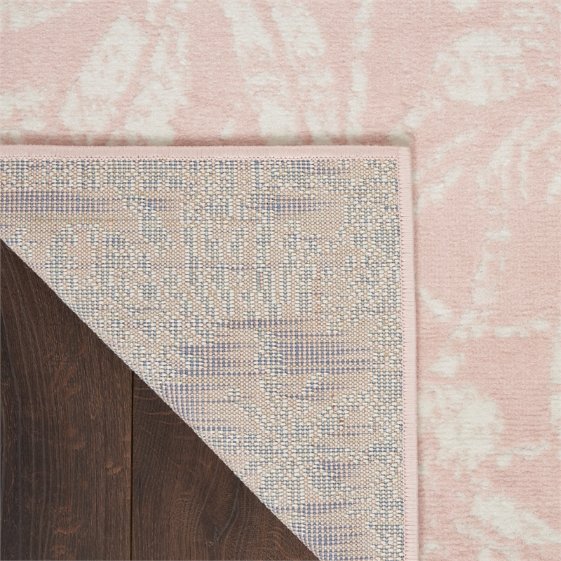 Nourison Whimsicle 7' x 10' Pink Fabric Farmhouse Area Rug (7' x 10')
