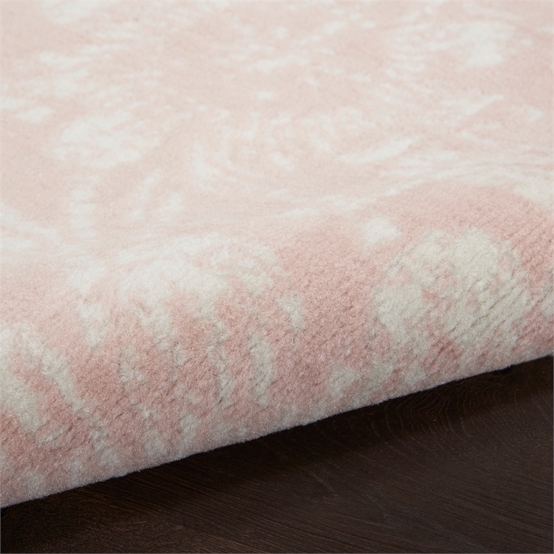 Nourison Whimsicle 8' x 10' Pink Fabric Farmhouse Area Rug (8' x 10')