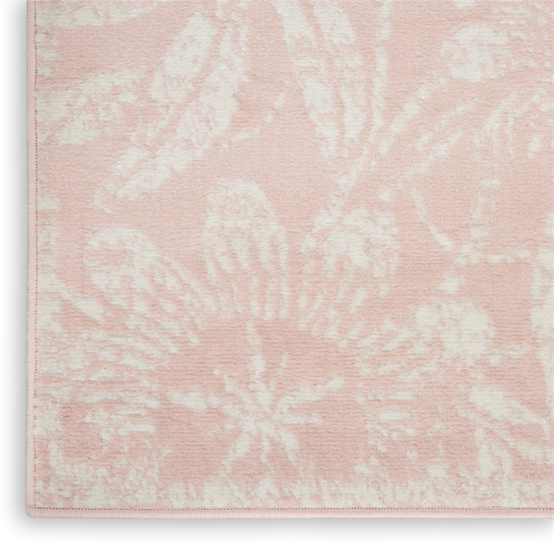 Nourison Whimsicle 8' x 10' Pink Fabric Farmhouse Area Rug (8' x 10')