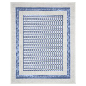 Nourison Whimsicle 96x120&quot Rectangle Fabric Geometric Pattern Area Rug in Ivory